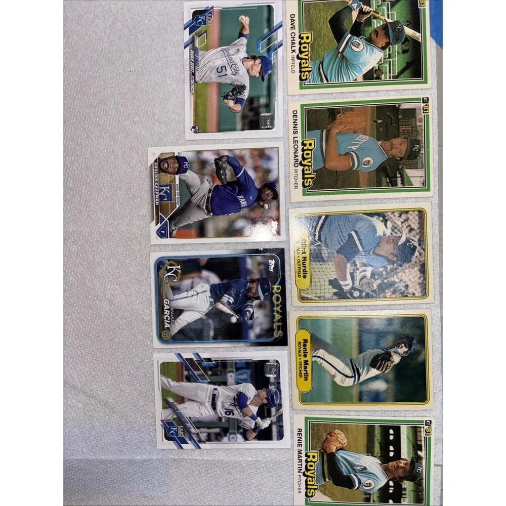 Kansas City Royals Card Lot + Benintendi + Garcia + Leonard – 9 Cards